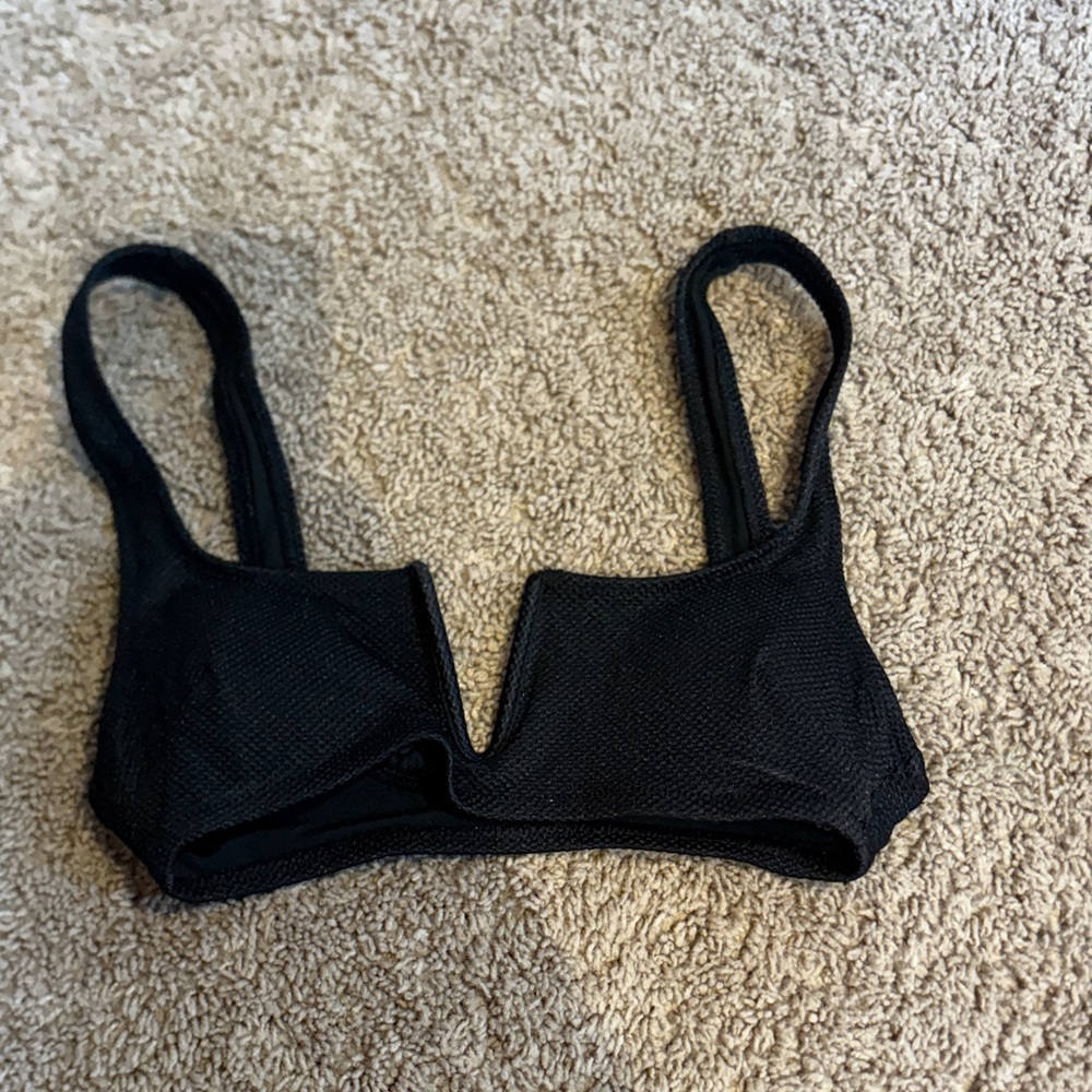 Aerie black mini bikini top